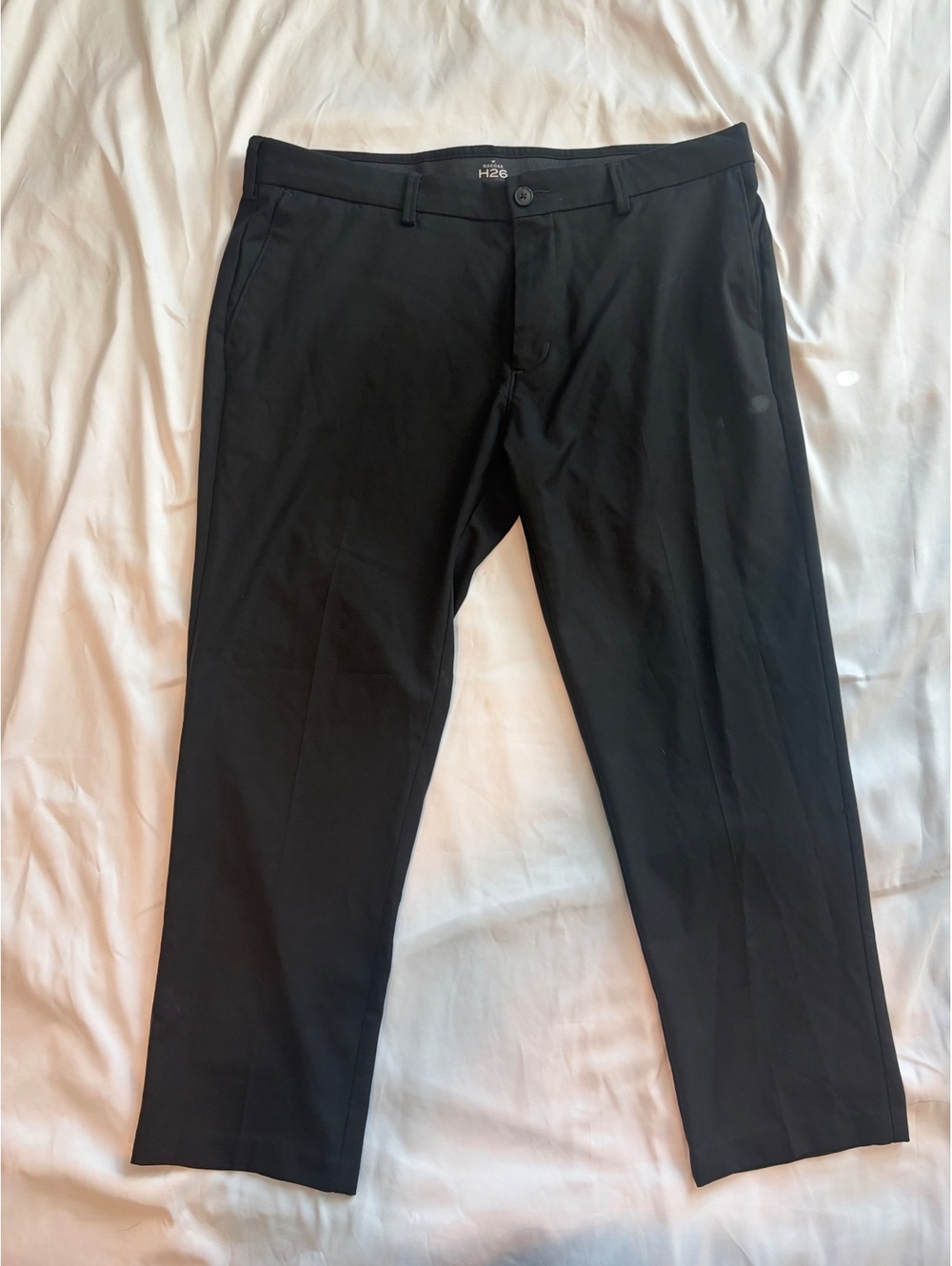 Haggar H26 Black Dress Pants 38x30 Polyester